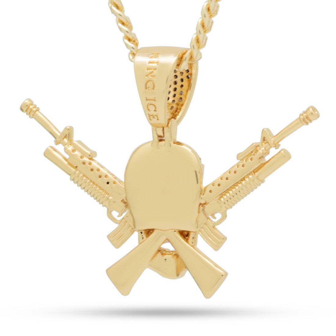 M16 Jolly Roger Necklace  in  by King Ice