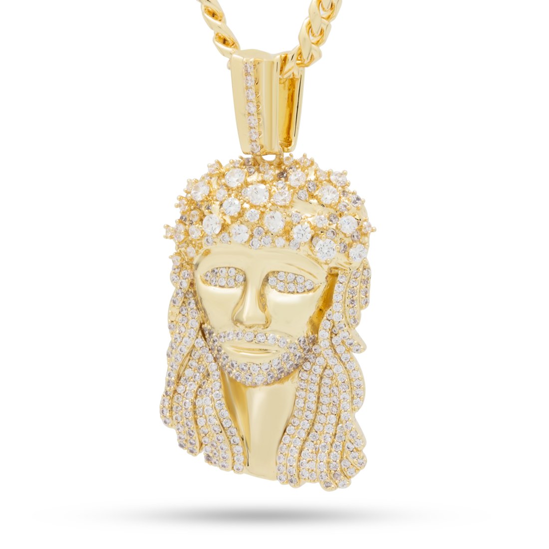 Notorious B.I.G. x King Ice - Biggie Jesus Necklace  in  14K Gold / 1.7" by King Ice