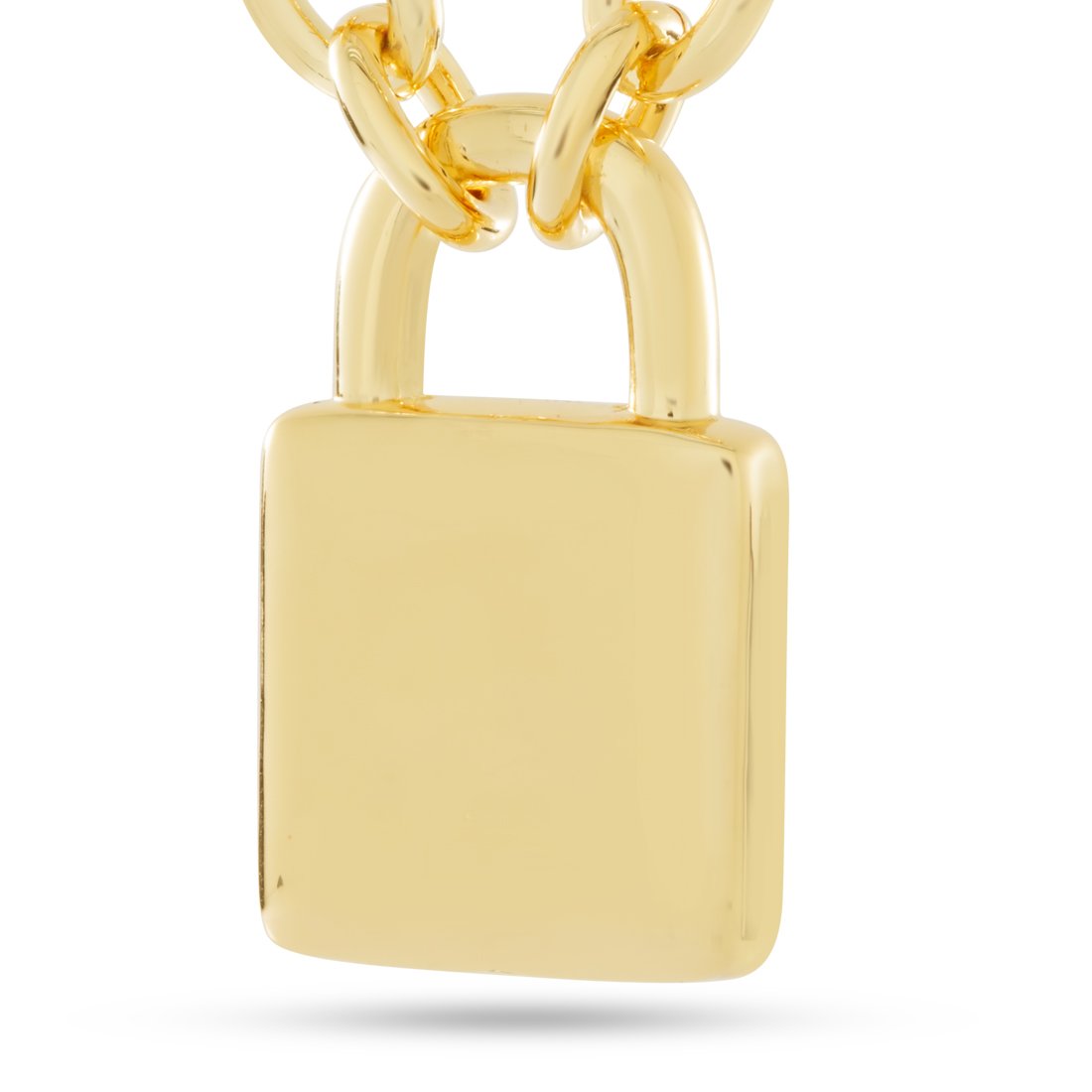 Original Padlock Necklace  in  14K Gold / 1.6” by King Ice