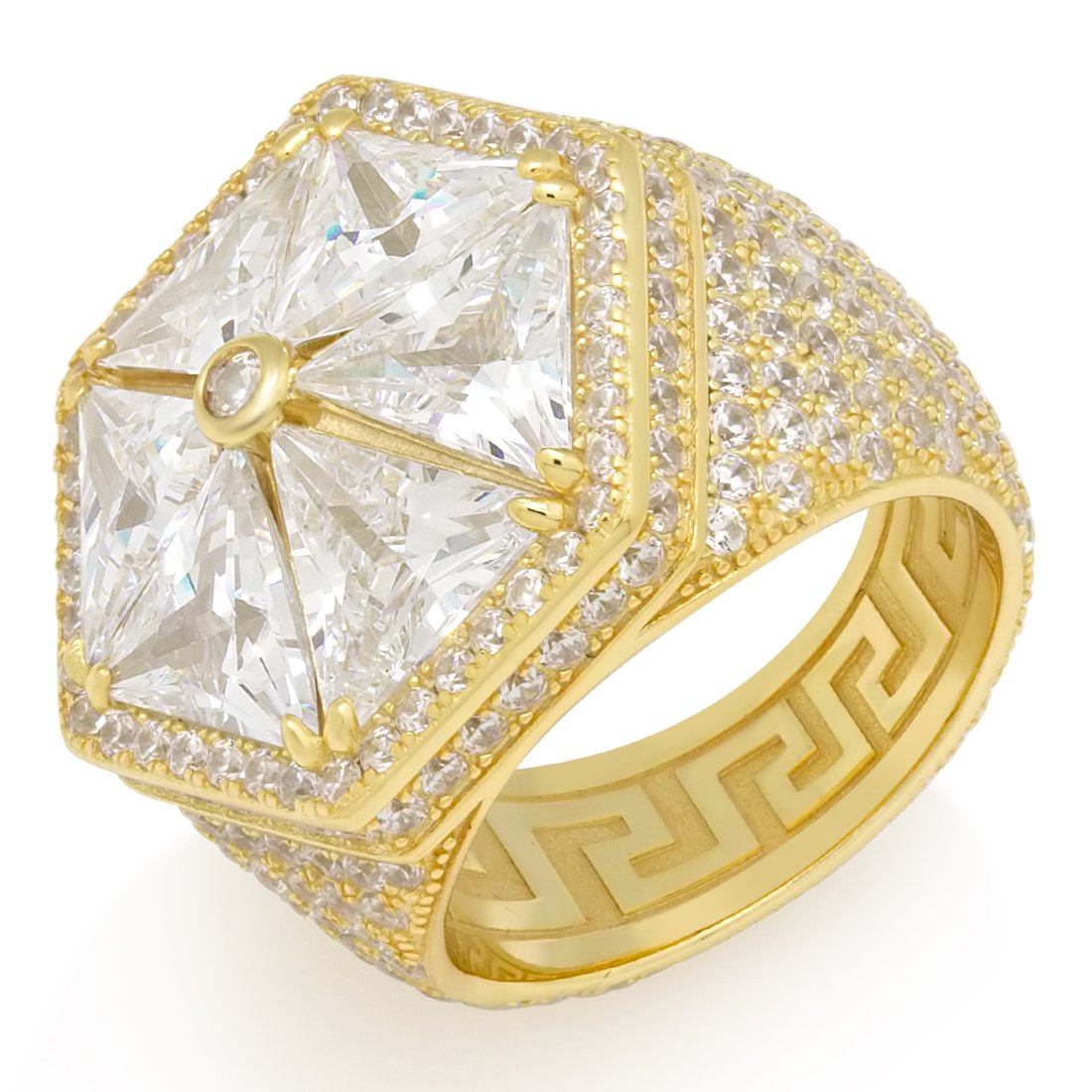 Royalty Ring  in  Sterling Silver / 14K Vermeil / 7 by King Ice