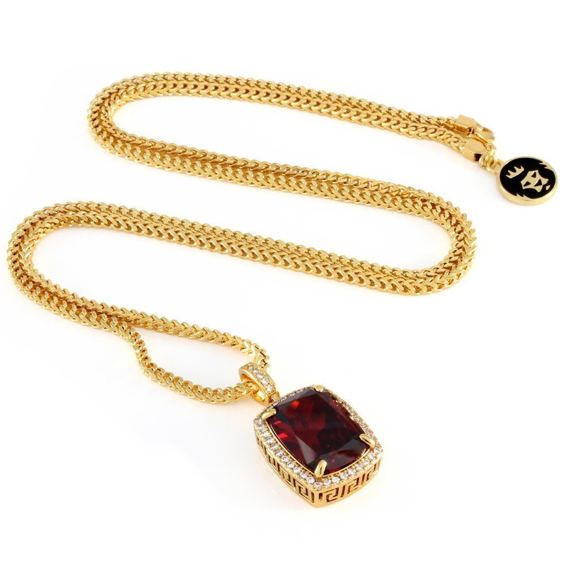 Ruby Crown Julz Necklace  in  by King Ice