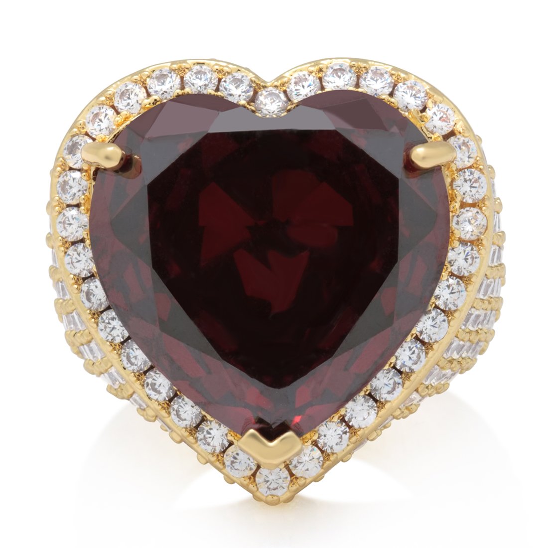 Ruby Heart Ring  in  by King Ice