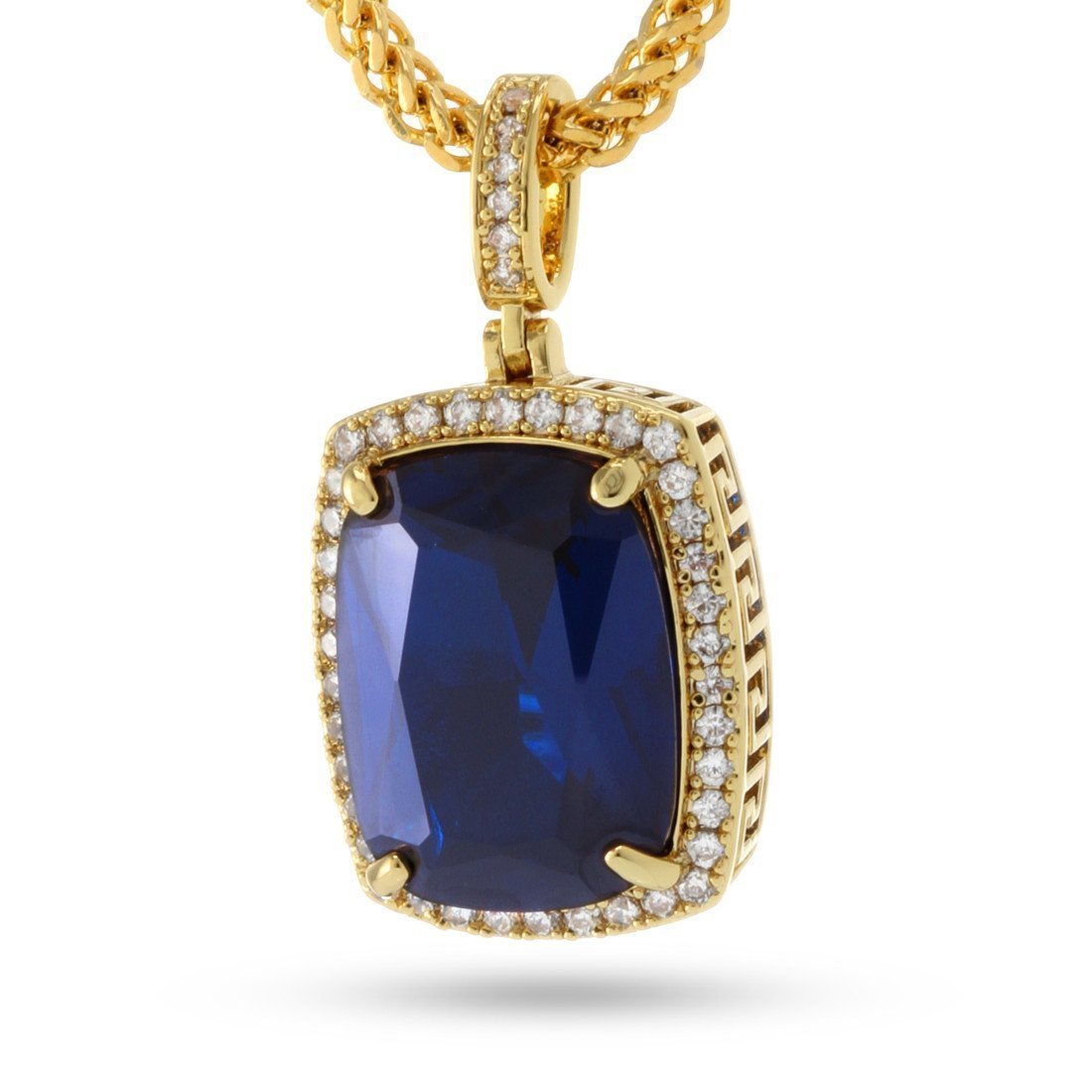 Sapphire Crown Julz Necklace  in  14K Gold / 1.5" by King Ice