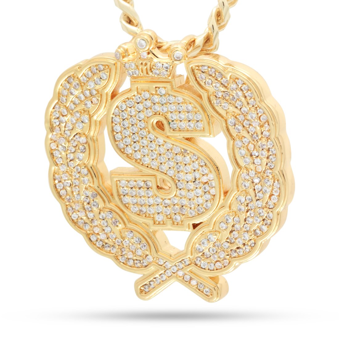 Scarface x King Ice - Cash Empire Necklace  in  14K Gold / 1.4" by King Ice