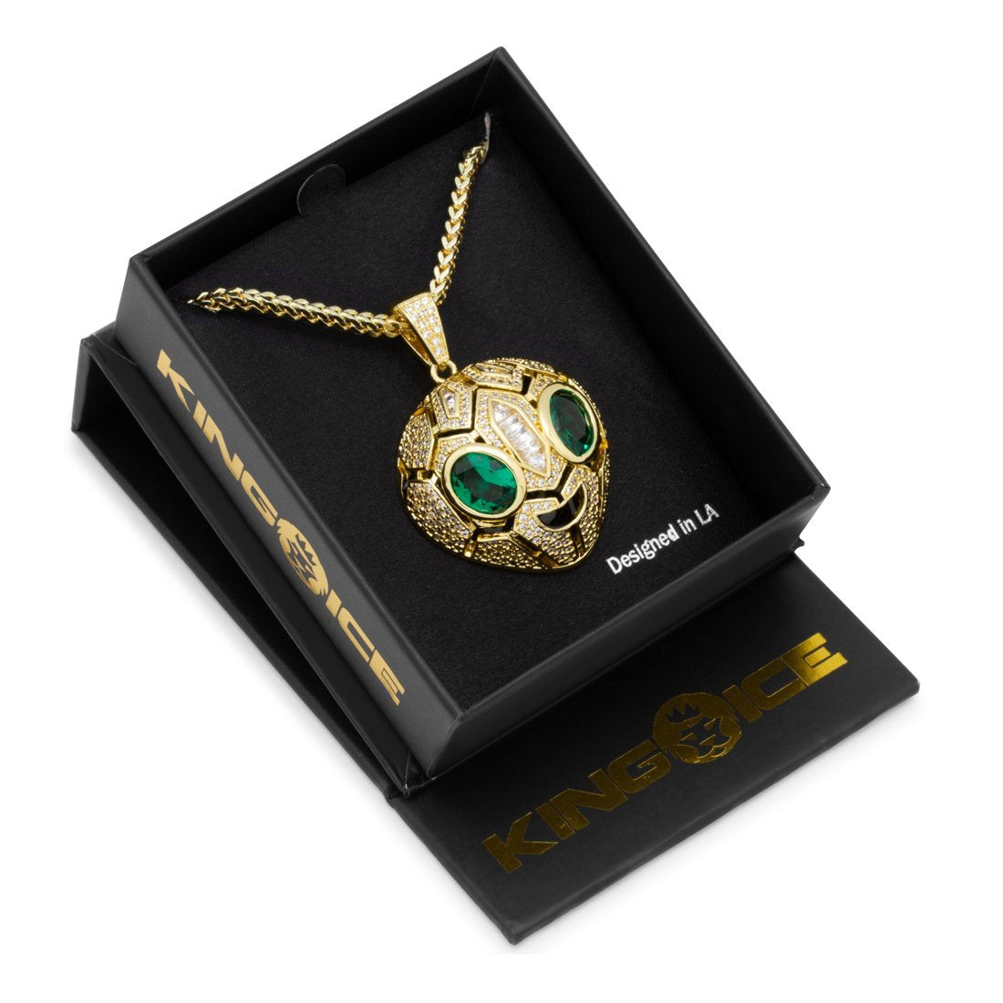 Serpent Alien Emoji Necklace  in  by King Ice