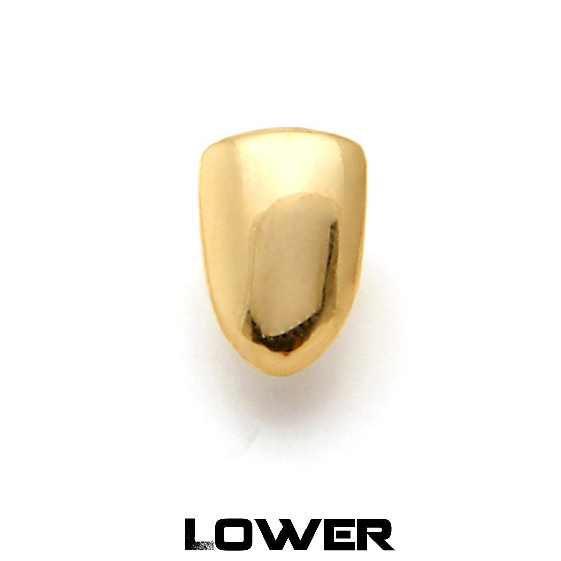 Single Tooth Cap Grillz  in  14K Gold / Bottom by King Ice