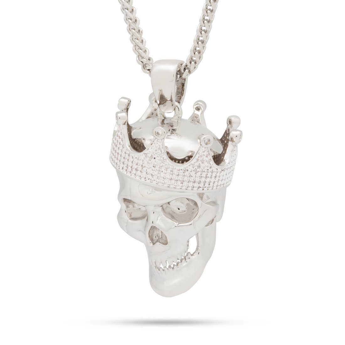 Skull King Necklace  in  14K Gold / 1.9" by King Ice