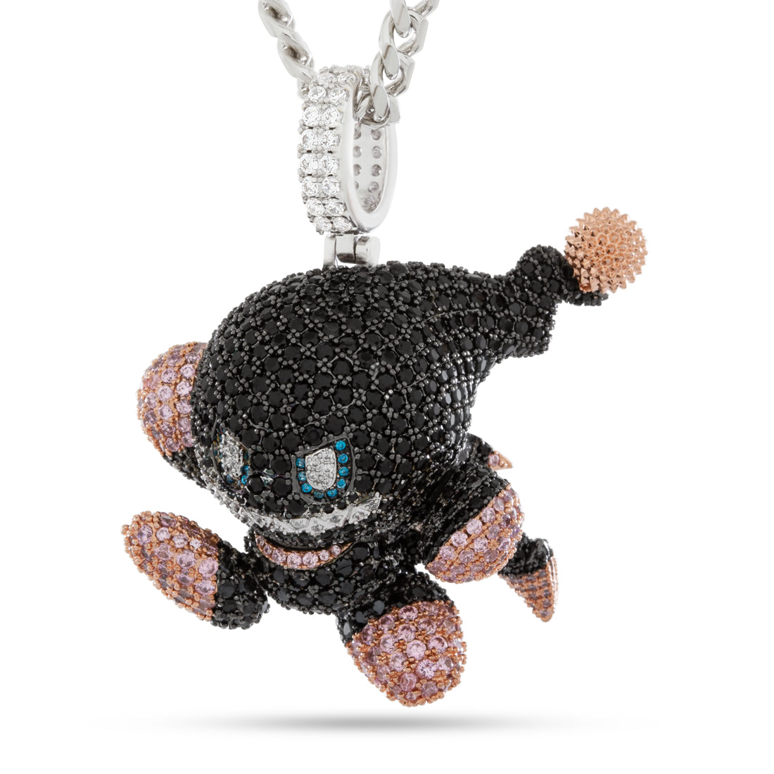 Sonic the Hedgehog x King Ice - Dark Chao Necklace  in  Gold Plated / Black Gold / 2.2" by King Ice