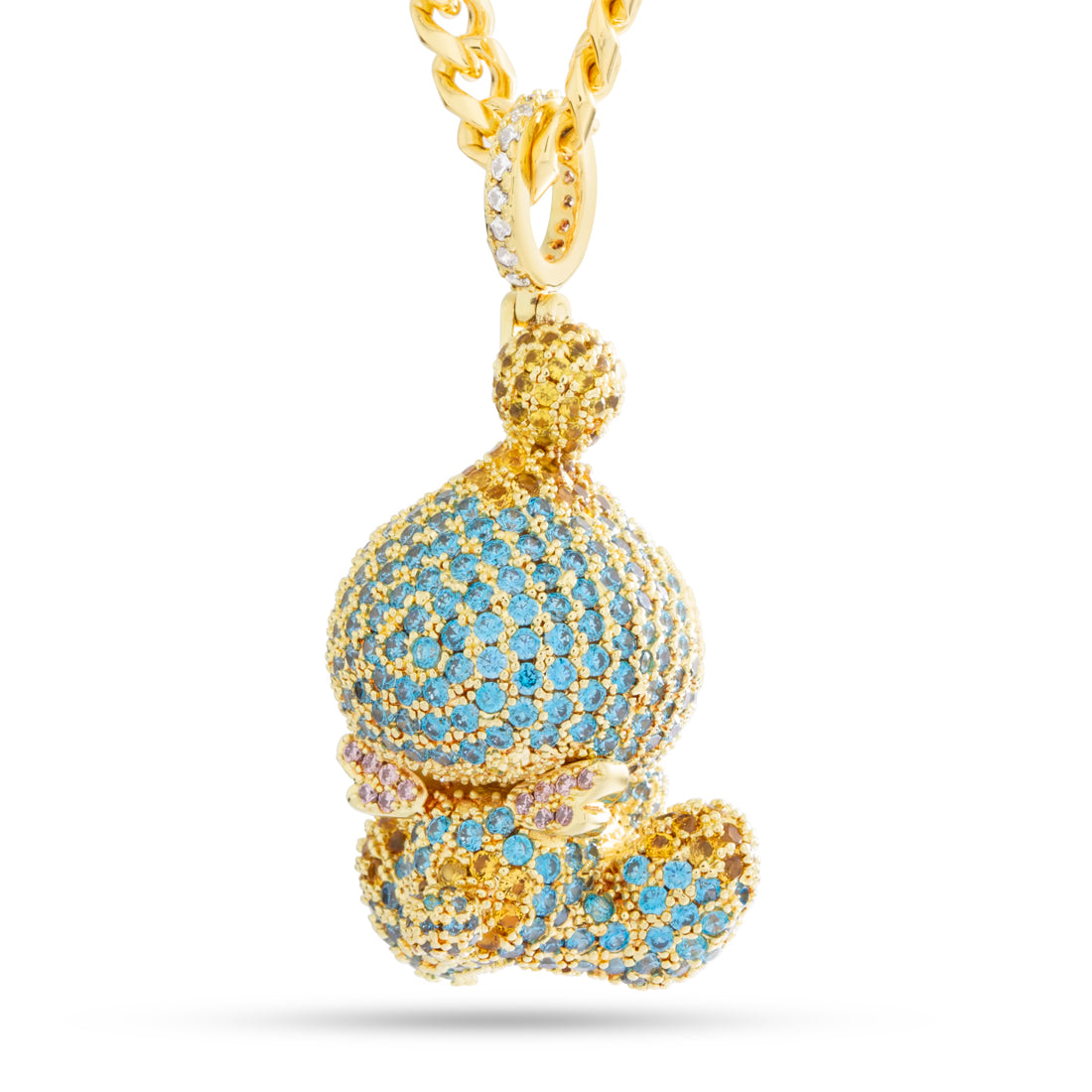 Sonic the Hedgehog x King Ice - Neutral Chao Necklace  in  Gold Plated / 14K Gold / 2.1" by King Ice