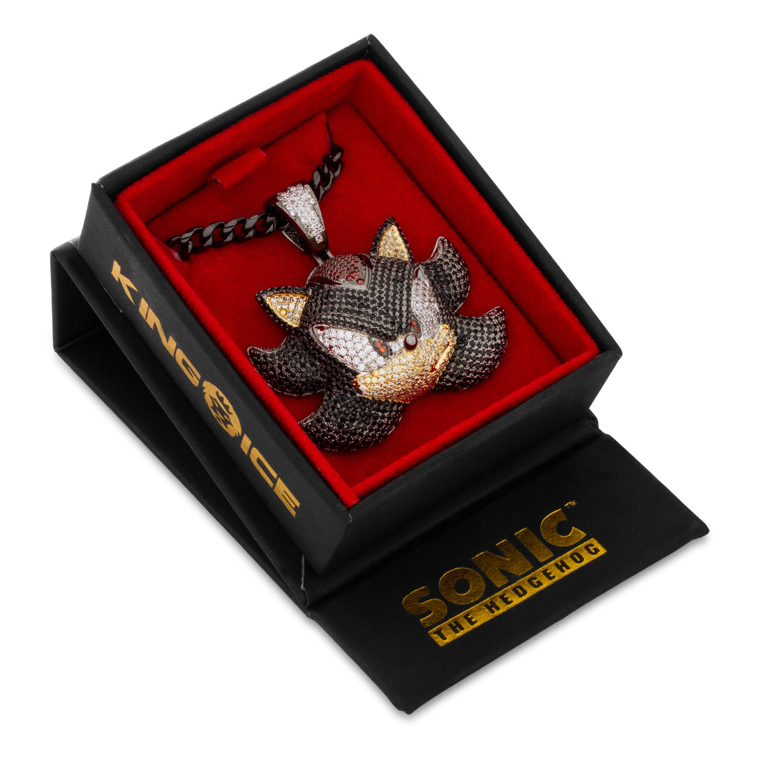 Sonic the Hedgehog x King Ice - Shadow Necklace  in  Black Gold / 2" by King Ice