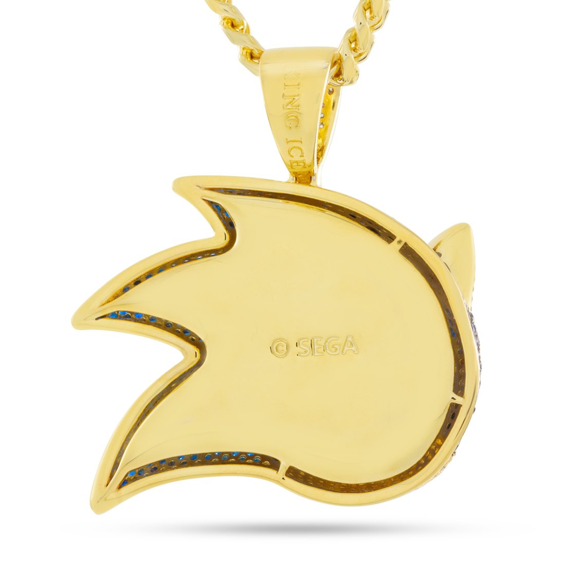 Sonic the Hedgehog x King Ice - Sonic Necklace  in  14K Gold / 2" by King Ice