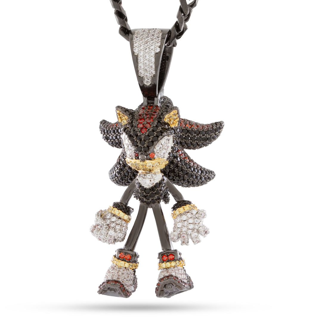 Sonic the Hedgehog x King Ice - Fast Shadow Necklace  in  Black Gold / 2.5" by King Ice