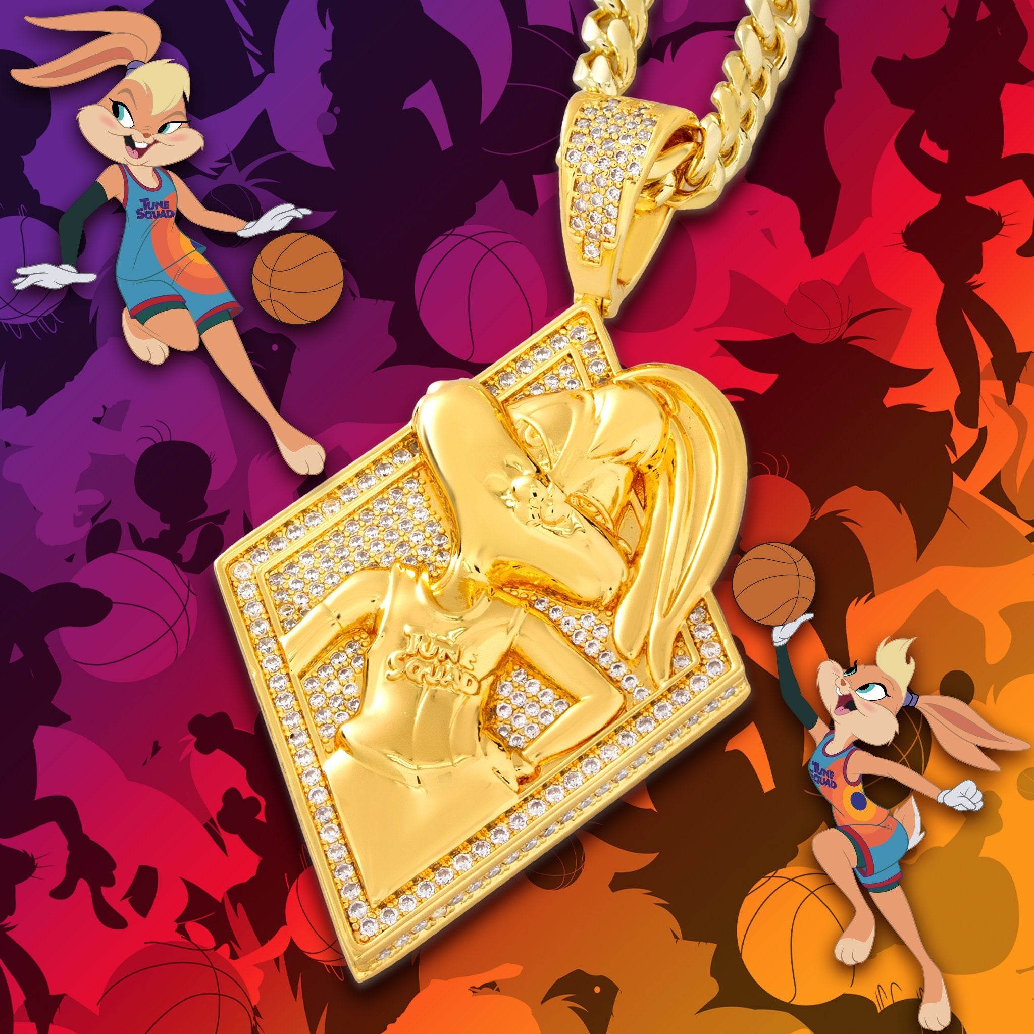 Space Jam x King Ice - Lola Bunny Necklace  in  by King Ice