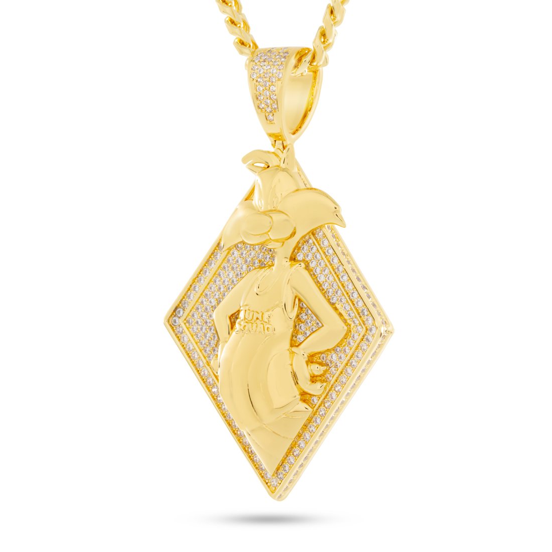 Space Jam x King Ice - Sylvester the Cat Necklace  in  14K Gold / 2.7" by King Ice