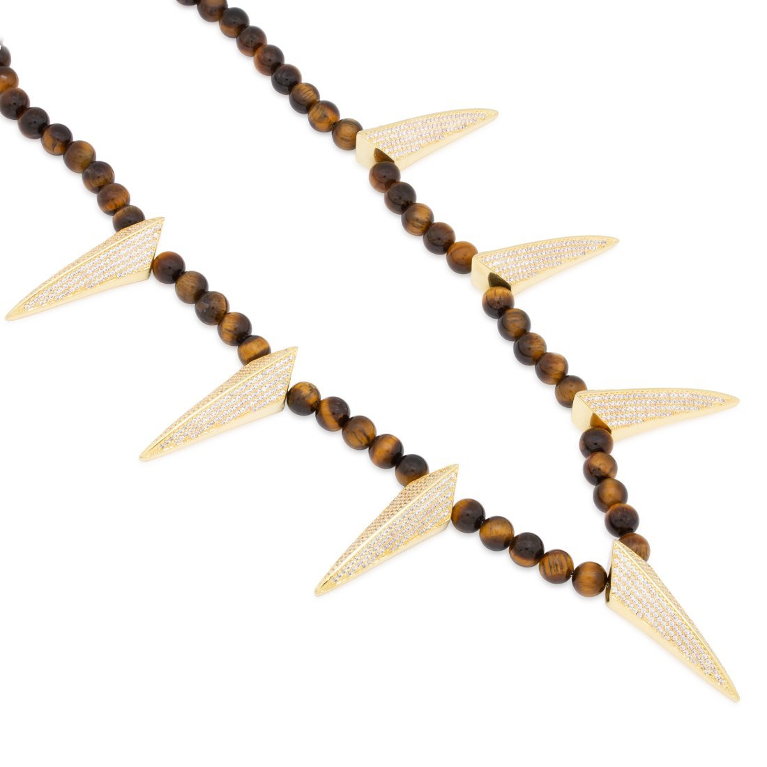 Tiger-Eye Wakanda Inspired Chain  in  Gold Plated / 14K Gold / 20" by King Ice