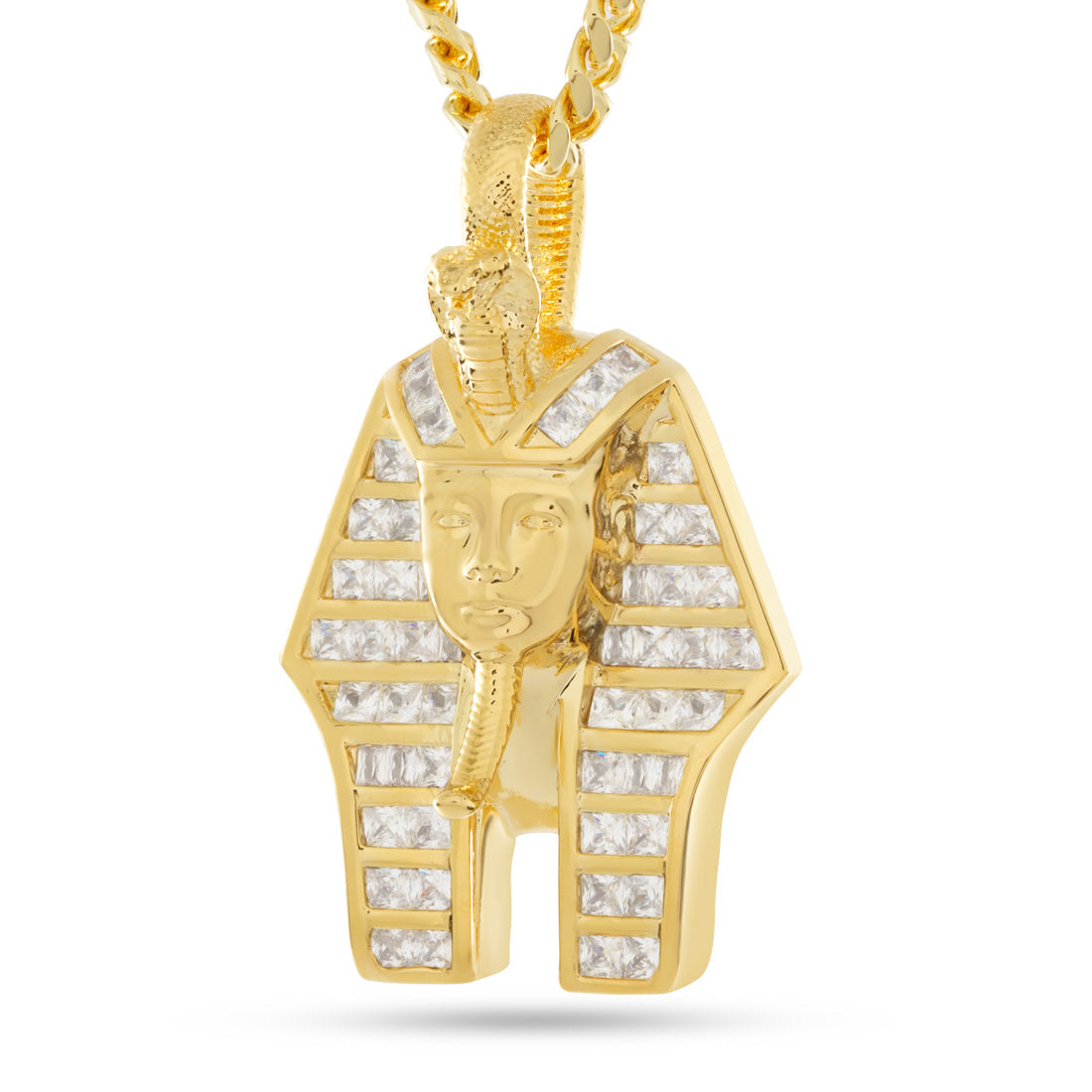 Uraeus Pharaoh Necklace  in  14K Gold / 2.4" by King Ice