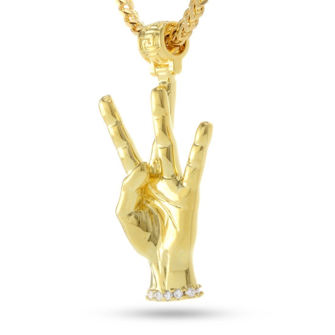 Westside Necklace  in  14K Gold / 0.9" by King Ice