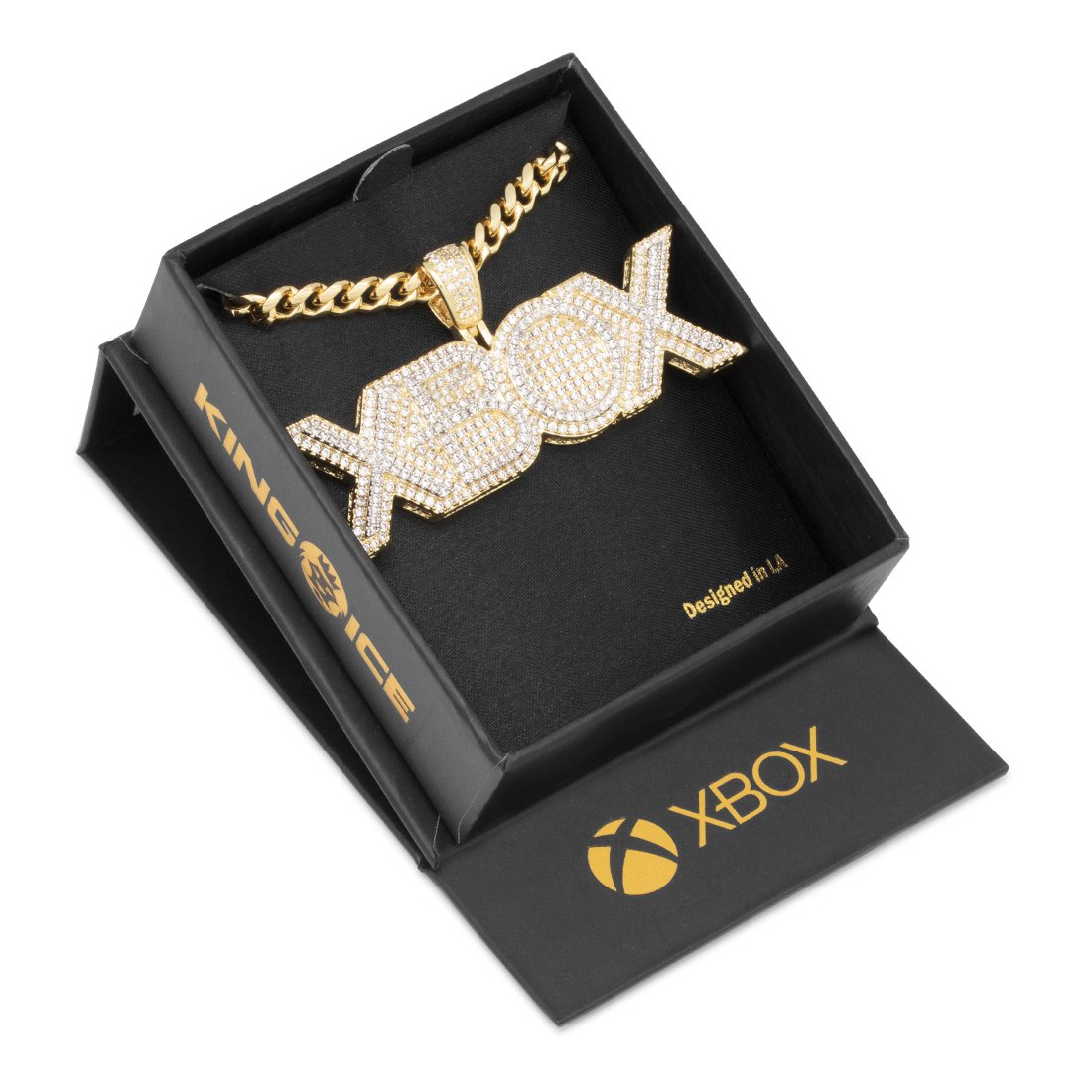 Xbox x King Ice - Xbox Necklace  in  14K Gold / 1.2" by King Ice